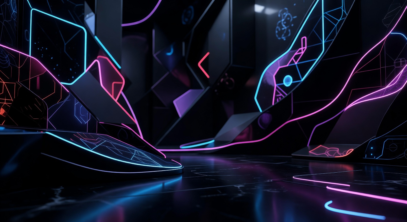 Premium dark abstract casino background with glowing neon accents